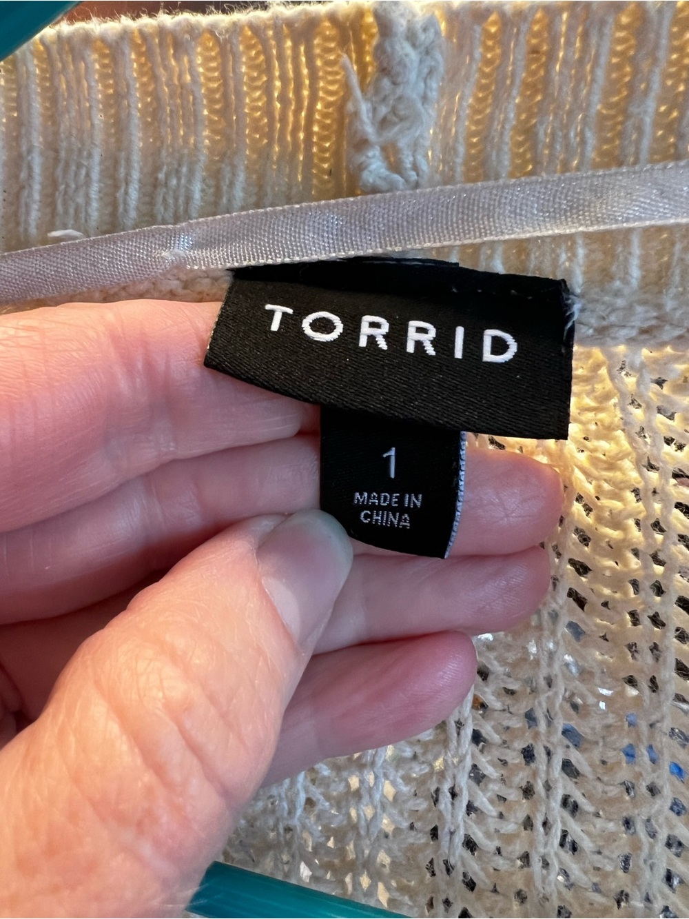 Torrid Ivory Open-Front Ribbed Knit Cardigan - Picture 3 of 4